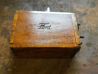 Antique Ford Model T Wooden Buzz Box Ignition Coil Ford Logo On Box