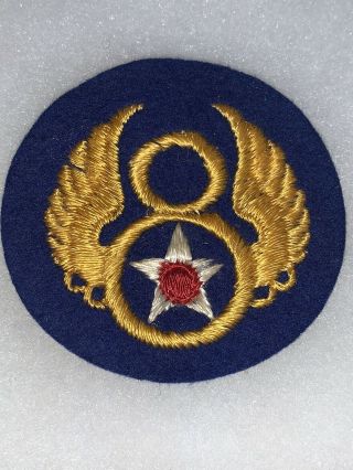 Ww2 Us Army Air Force 8th Europe Patch Rare Felt Patch