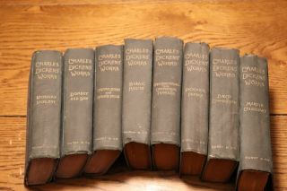 Antique Charles Dickens Book Volume Set Hurst & Co Edition 1800 