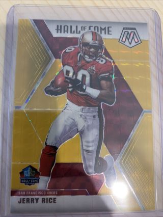 Jerry Rice 2020 Mosaic Rare Ssp Gold Hall Of Fame 287 2/20