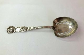 Vintage Silver Plated Large Serving Spoon Floral Pattern Made in Italy 2