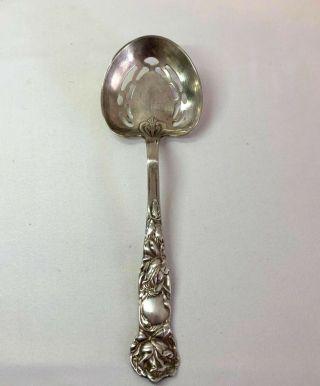 Vintage Silver Plated Large Serving Spoon Floral Pattern Made in Italy 3