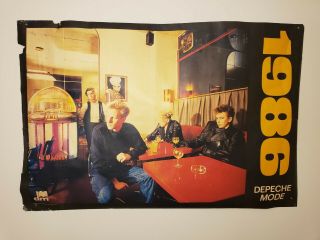 Rare Vintage Depeche Mode Black Celebration 1986 Official Tour Poster