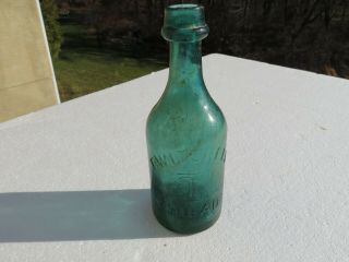 Antique Bottle Twitchell Philada Green Squat Soda Mineral Water Ip Pontil Pa