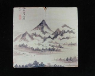 Fine Thick Old Chinese Hand Painting Landscape Album Book " Wanghui " Mark