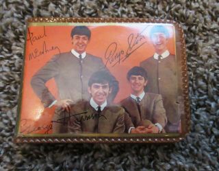 Beatles Very Rare 1964 U.  S.  Mens Beatles Vinyl Wallet Near