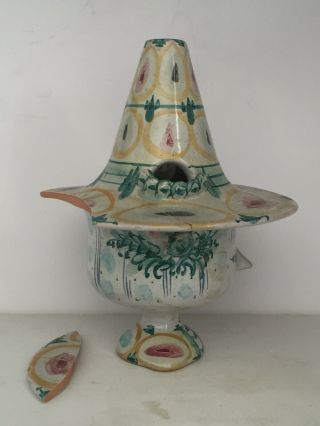 Rare 1962 Bjorn Wiinblad Pottery Face Head Hat Bowl Cup Vase Potpourri 3