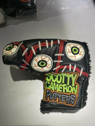 Scotty Cameron Putter Cover Halloween Eye On The Ball Head Cover Rare.  Mallet