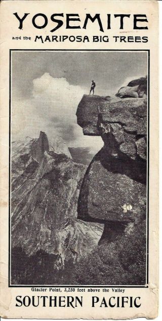 Rare Yosemite Valley 1905 Southern Pacific 8 Panel Brochure.  3 1/2 " X 7 ".