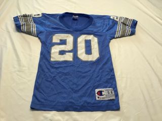 Rare Vintage Champion Detroit Lions Barry Sanders Jersey Youth Small Size 8