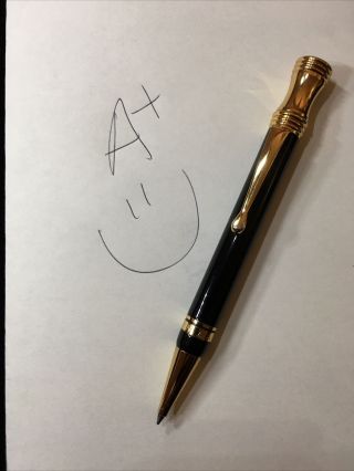 Rare Vintage Pen Neiman Marcus Ball Point Black And Gold 5”