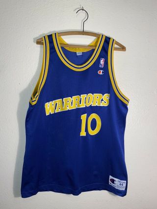 Vintage 90s Tim Hardaway Golden State Warriors Champion Jersey Size 44 Rare