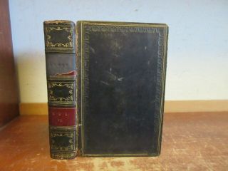 Old Of Lord Byron Leather Book 1831 Poems Heaven Earth Island Antique Song