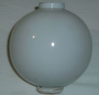 Antique Victorian Screw Collar Lightning Rod Weathervane Milk Glass Ball