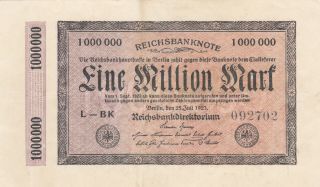 50 Mark Very Fine Banknote From Germany 1923 Pick - 93 Rare Type