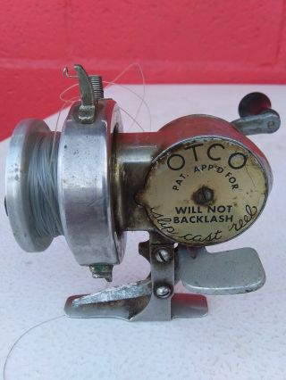 Vintage Rare Otco Slip Cast Fishing Reel By Ohio Tool Co.  Cleveland