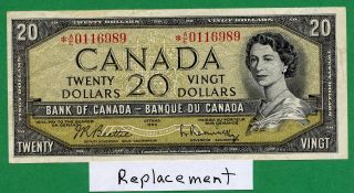 Rare Replacement Asterisk Star 1954 20 Dollar Twenty Dollars B/r