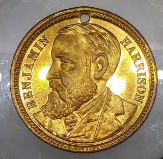(1892) B.  Harrison - Campaign Medal Protection To American Labor - Rare
