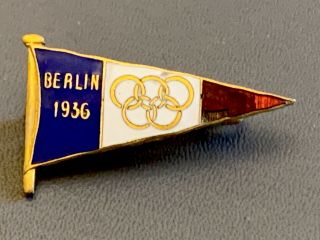 1936 Berlin Olympic Games French Noc Rare Pin