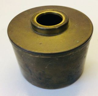 Antique Brass 5” D Vase Drop In Oil Lamp Font Gwtw Parlor Banquet