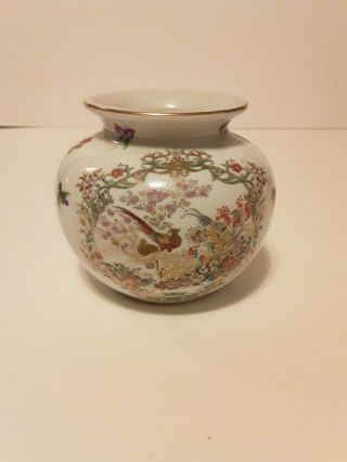 4 " Small Antique Chinese Porcelain Vase With Bird And Flowers