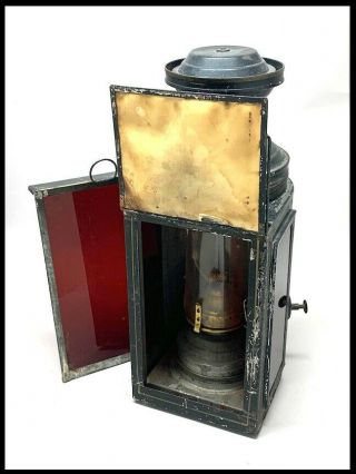 Rare antique Robey - French Improved Venus kerosene darkroom lantern 2