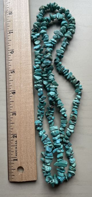 Antique Authentic Navajo Native American Turquoise Necklace Large 3