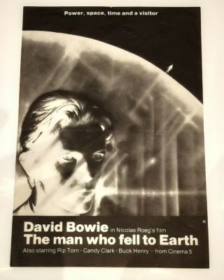 David Bowie Rare Miniature Nyc Premier Poster - The Man Who Fell To Earth 1976