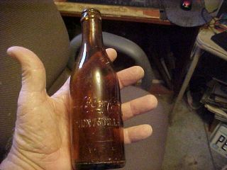 Rare Early Amber Straight Side Coca Cola Bottle - Huntsville,  Al.