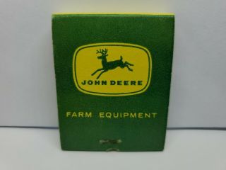 Vintage John Deere Matchbook w/20 hunter green matches Moline,  IL RARE 2