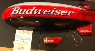 Rare Huge Bud Budweiser Blimp Pool Table Light Lighted Bar Beer Sign