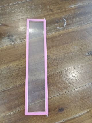 Barbie A - Frame Dream House Replacement Balcony Door Window 12 1/4 " X 2 5/8 " Pink