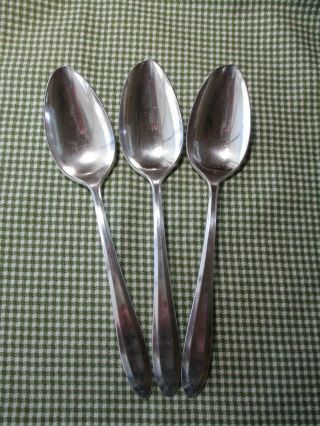 Antique Silverplate Oneida Patrician 1914 3 Serving Spoons 8 1/4 "