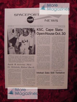 Rare Nasa Spaceport News Kennedy Space Center October 21,  1971
