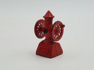 Dollhouse Miniature Coffee Grinder Mill Red Metal Antique Vintage 1.  5 " Tall