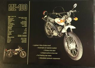 Vintage Indian Motorcycle Mini - Bike Sales Brochure Me - 100 & Me - 125 (425)