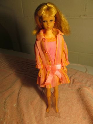 Vintage Barbie Doll Francie With Stand In Shape