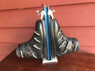 Vintage Kolflach Downhill Ski Boots 1960’s Made Is Austria With Boot Tree Rare