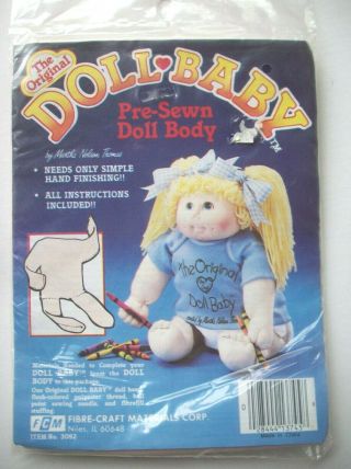 The Doll Baby Vintage Pre - Sewn Martha Nelson Thomas Doll Body