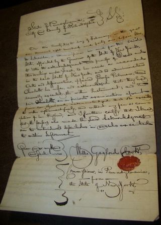 1841 Antique Horsham Montgomery Pa Land Legal Document Indenture