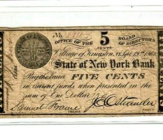 5 Cent " York Bank " Rare (crispy) 5 Cent " York Bank " 1800 