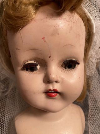 Antique Bride Doll 16” teeth usa 170 2