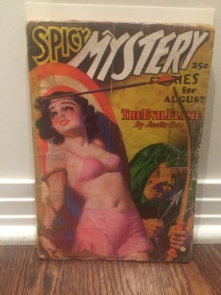 Rare August 1936 Spicy Mystery Stories Pulp Complete