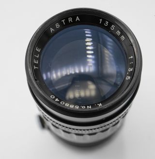 Rare - Acall Tele Astra 135mm F3.  5 Nikon S Rf Mount Rangefinder Camera Lens