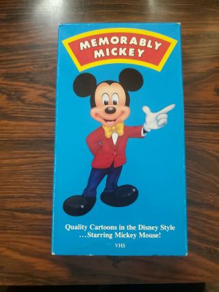 Memorably Mickey Vhs Tape Rare Htf Walt Disney Mickey Mouse