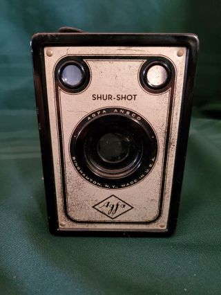 Agfa Ansco Shur - Shot D - 6 Vintage Box Camera Antique Old Collectible Made In Usa