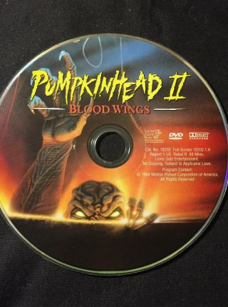 Pumpkinhead Ii: Blood Wings Dvd Rare & Oop Disc Only (11)