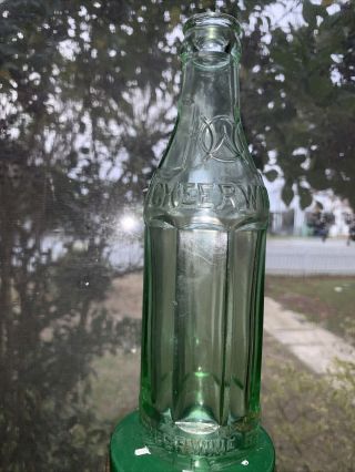 Cheerwine Soda Pop Bottle Antique 6 Fl Oz Embossed Green Danville Va