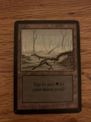 Mtg 1 Beta Swamp Land Magic The Gathering Card X1 Limited Edition Rare
