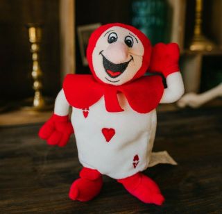 ✅ Very Rare - 6 " Ace Of Hearts Card Plush Toy With Tags From Alice In Wonderland